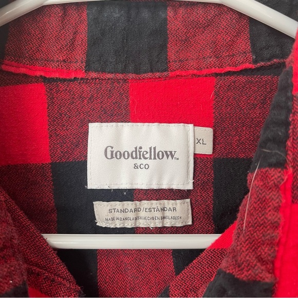 Goodfellow Flannel Buffalo Check Button Down XL - Picture 4 of 7